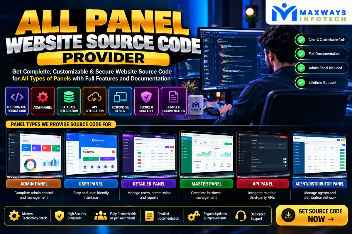 all panel website source code provider