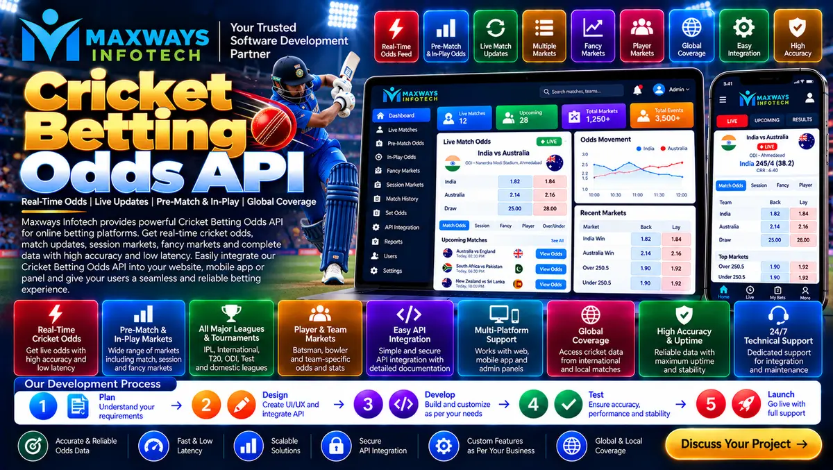 Cricket Betting Odds API data structure showing ma