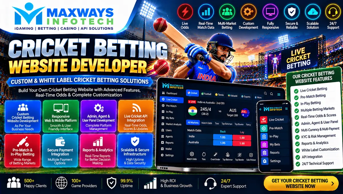 Cricket betting website developer planning responsive website design and cricket API integration