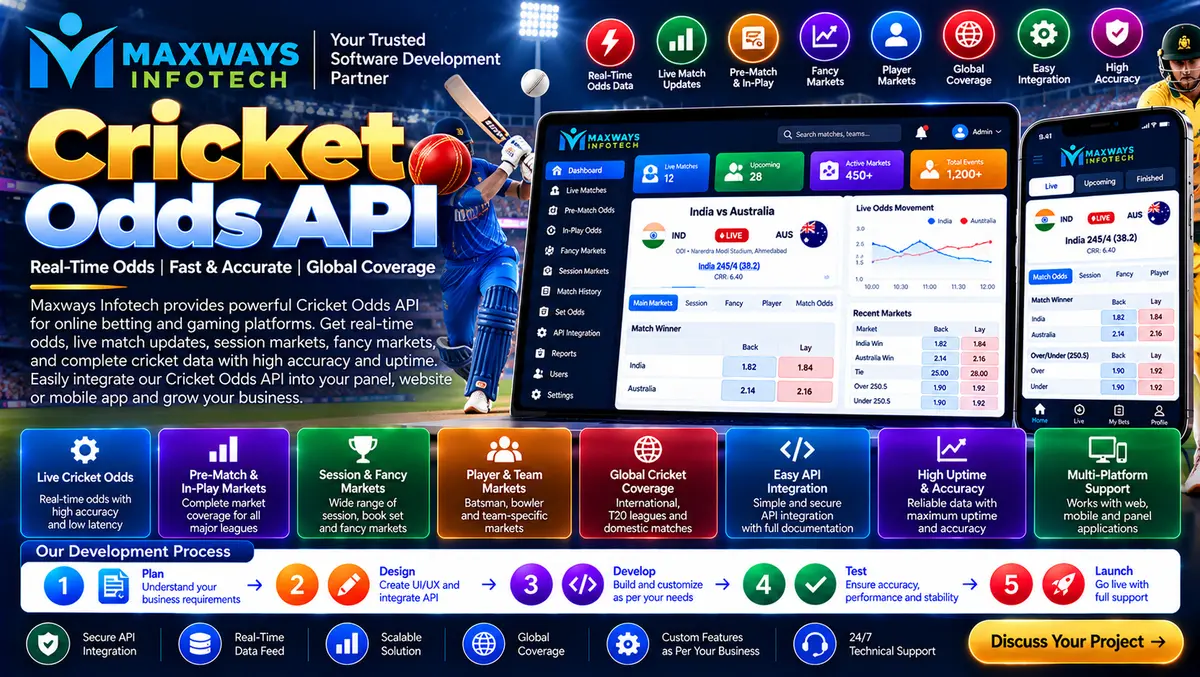 Cricket Odds API integration displaying structured