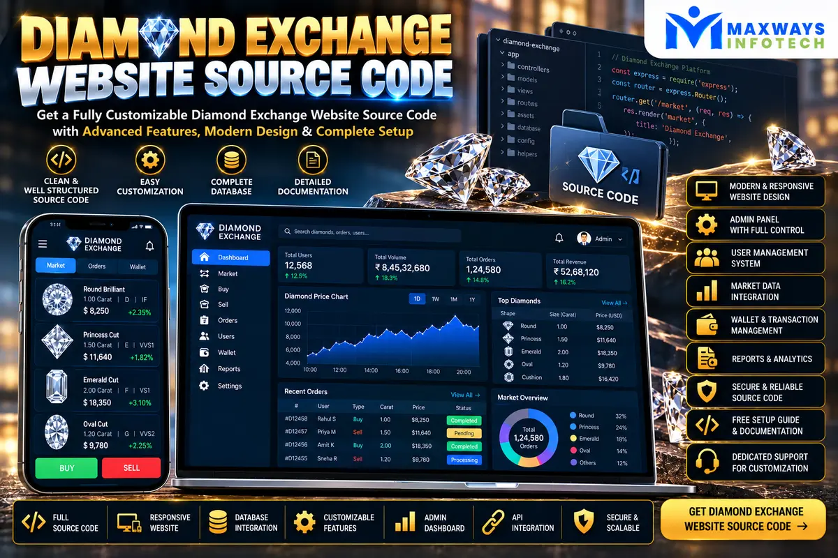 diamond exchange website source code