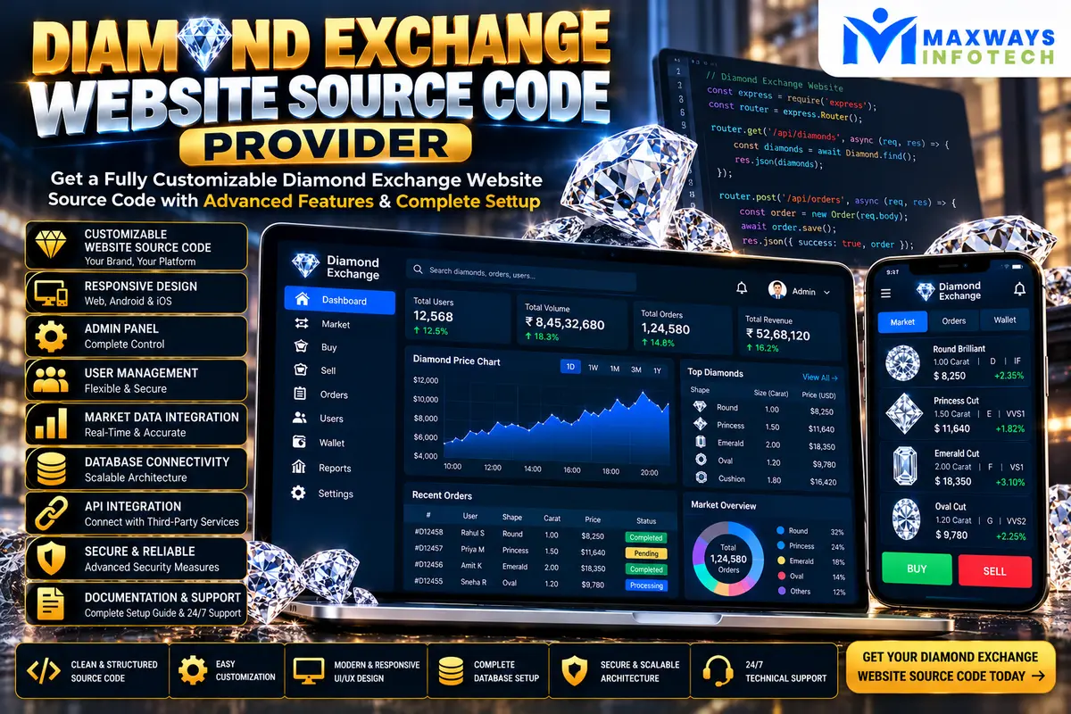 diamond exchange website source code provider