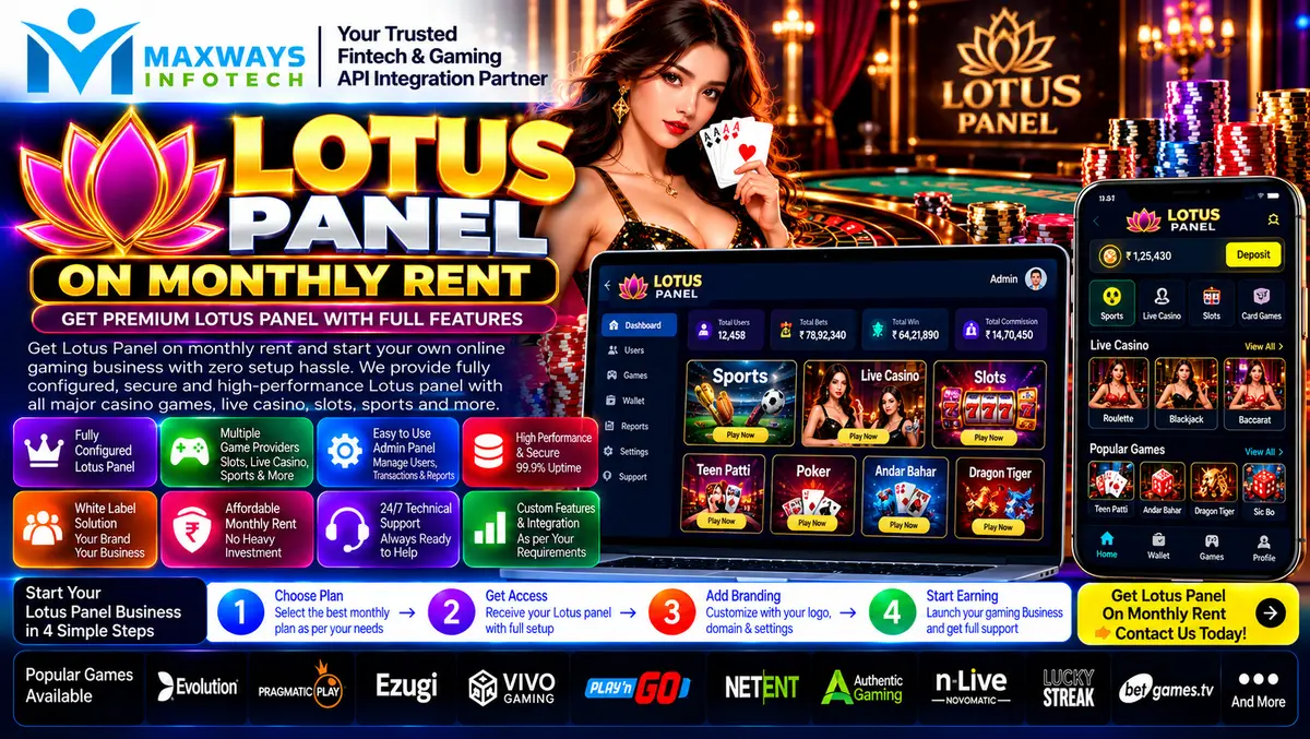 Lotus panel on monthly rent with a software pricin