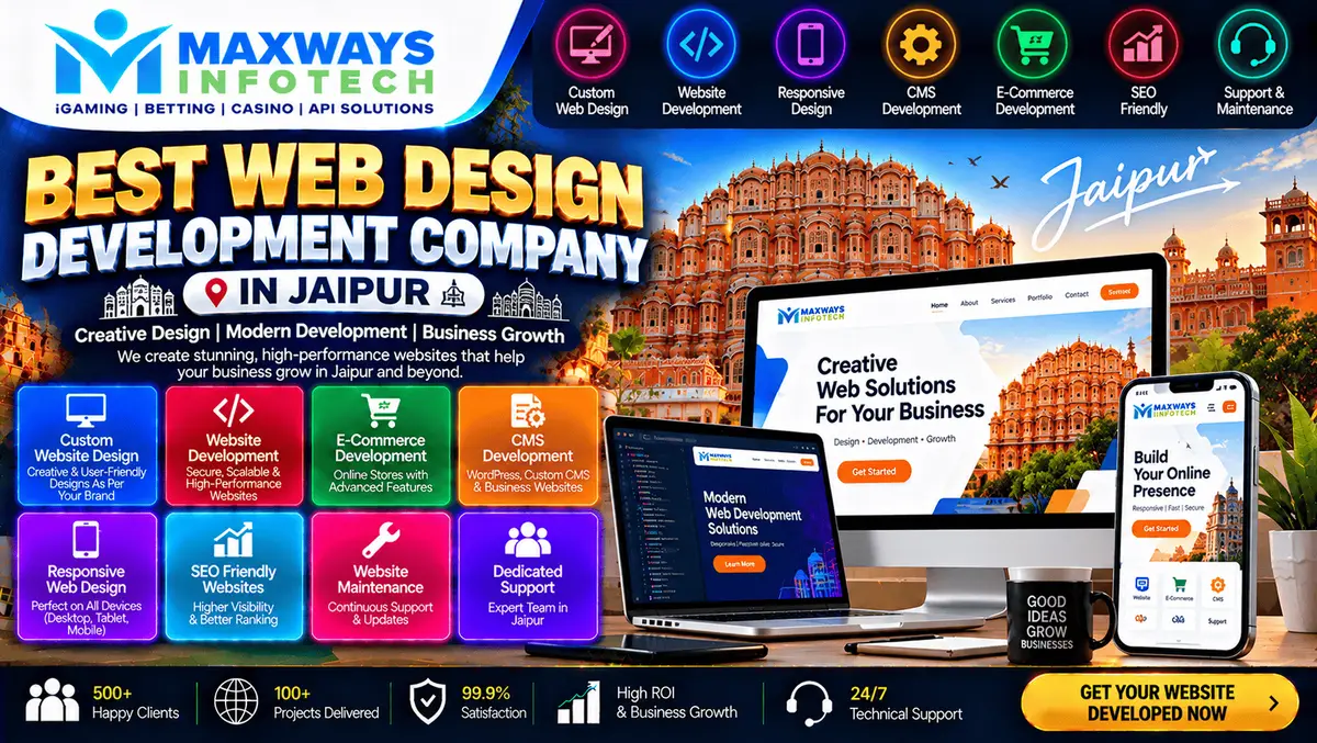 Web design and development company in Jaipur creating responsive business websites and SEO-friendly web experiences