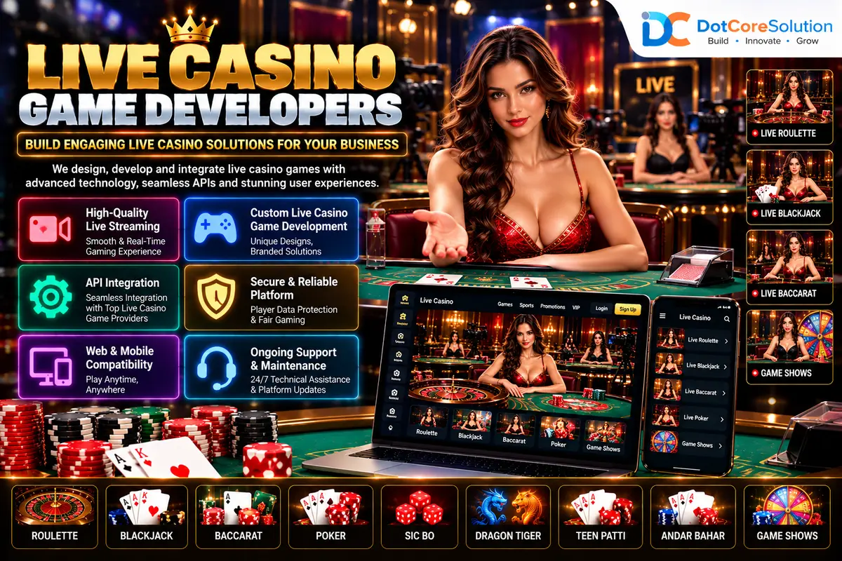 Live casino game developers