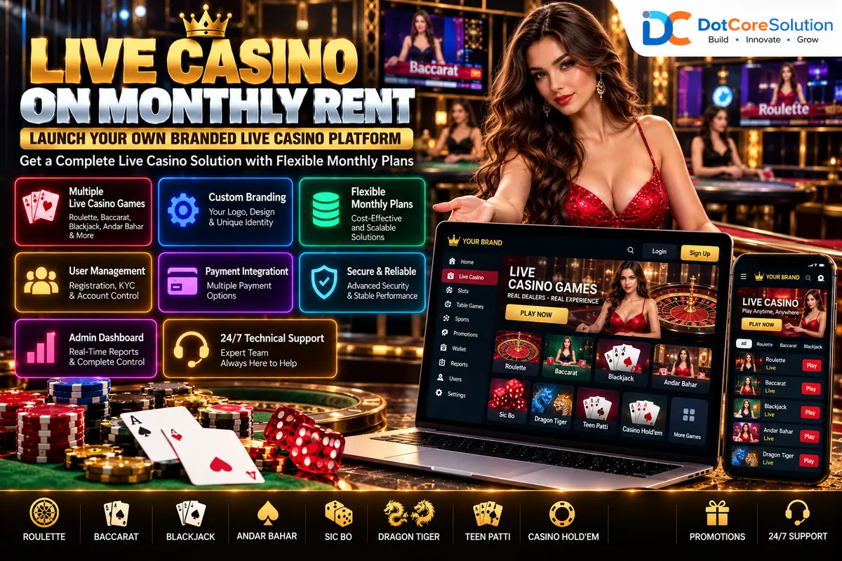 live casino on monthly rent