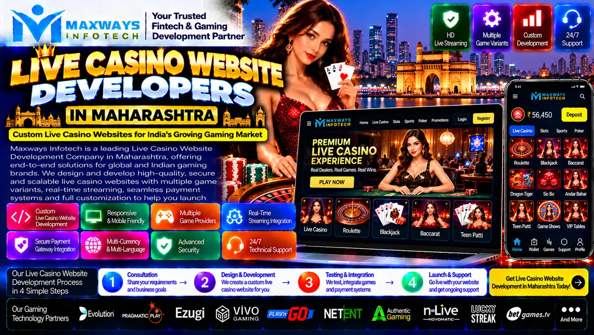 Live casino website developers in Maharashtra plan