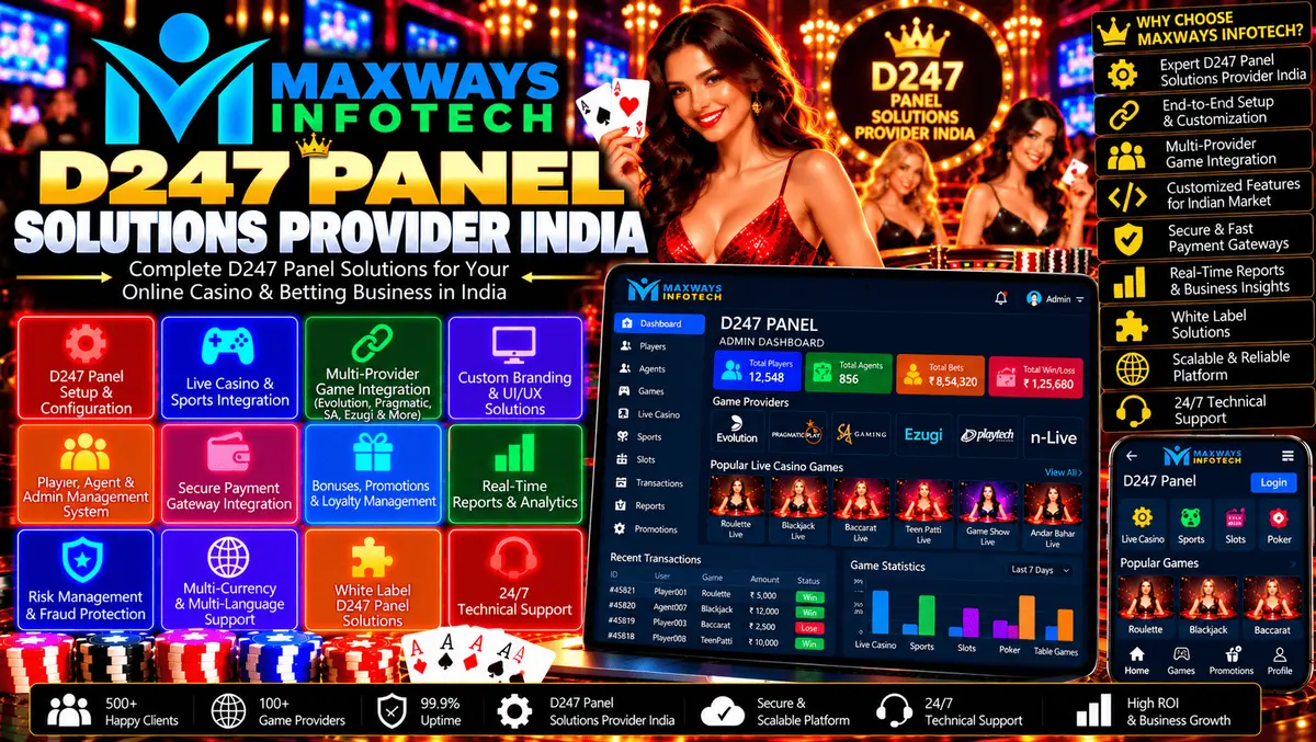 D247 panel solutions provider in India showcasing software dashboard configuration, customization, authorized API integration, and technical support.