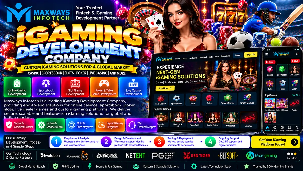 iGaming platform development concept showing modul