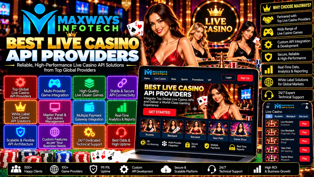 Best live casino API providers compared by integration features, security, compatibility, and technical support