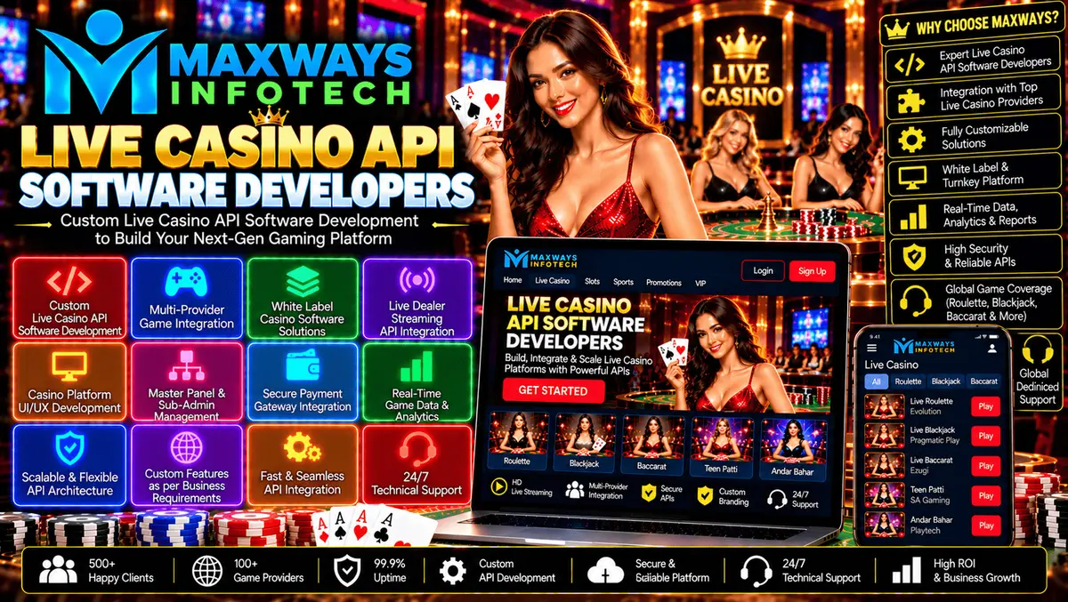 Live casino API software developers building secure API integrations between a gaming website and compatible external services