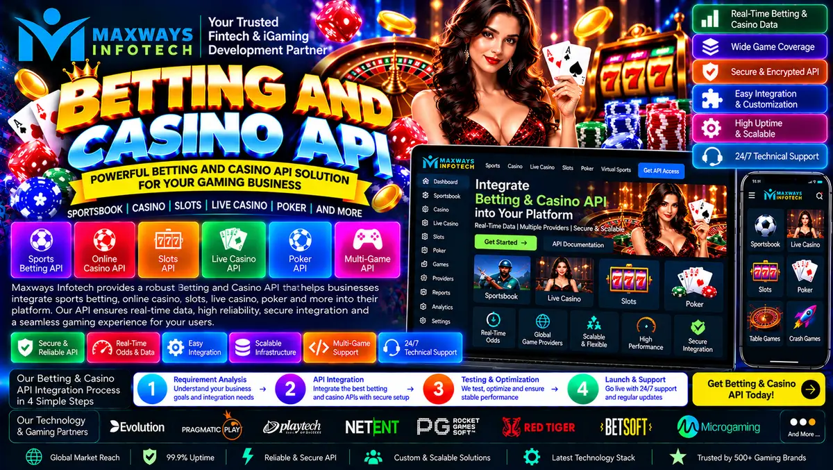 Betting and casino API architecture connecting spo