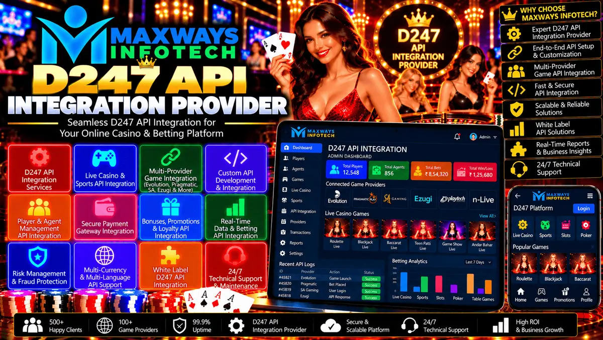 D247 API integration provider connecting compatible software applications through secure API authentication, data mapping, monitoring, and testing.