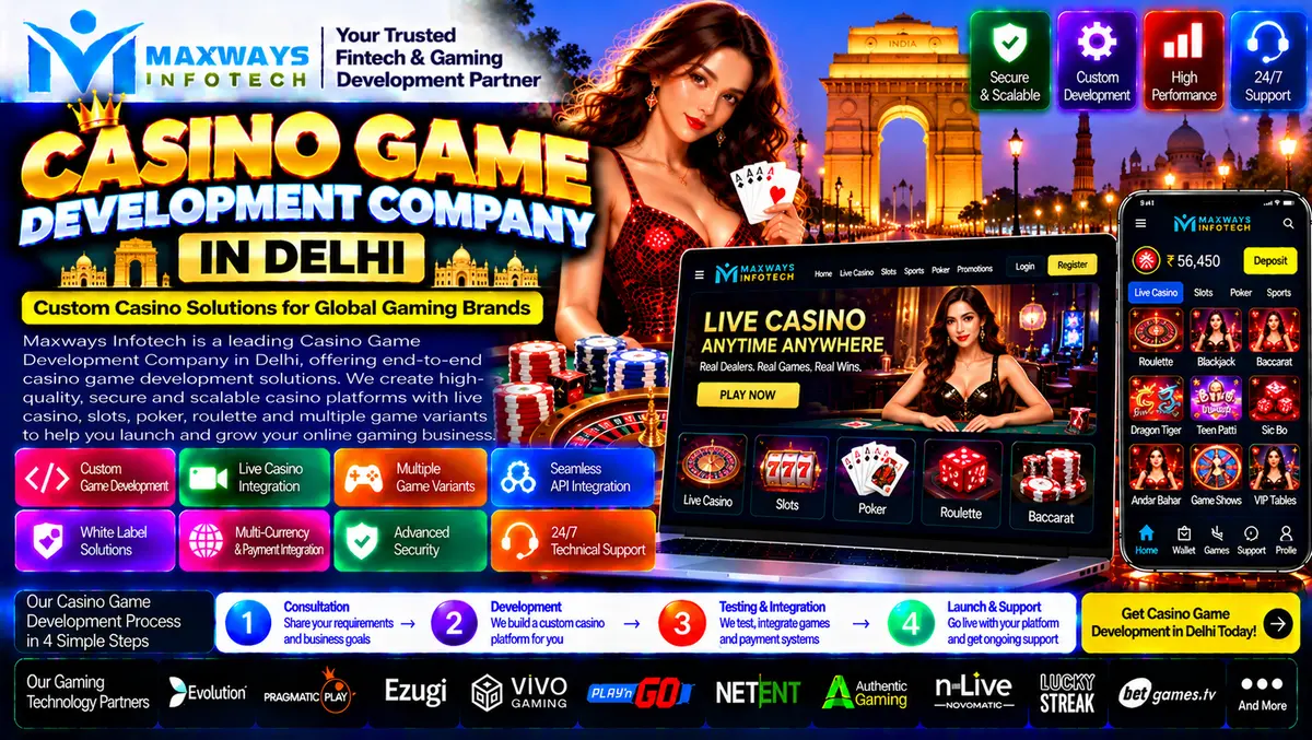 Casino game development company in Delhi planning