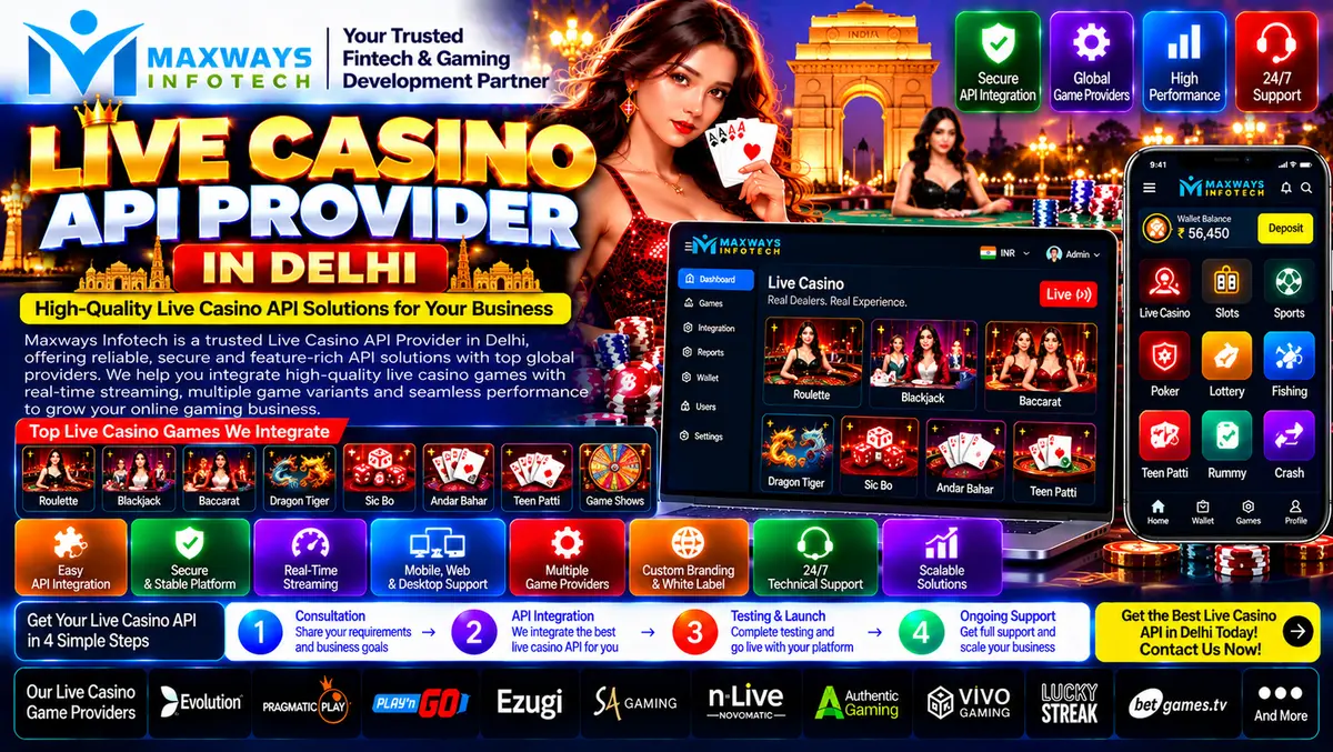 Live casino API integration planning with software