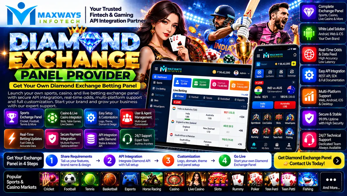 Diamond Exchange Panel Provider software dashboard
