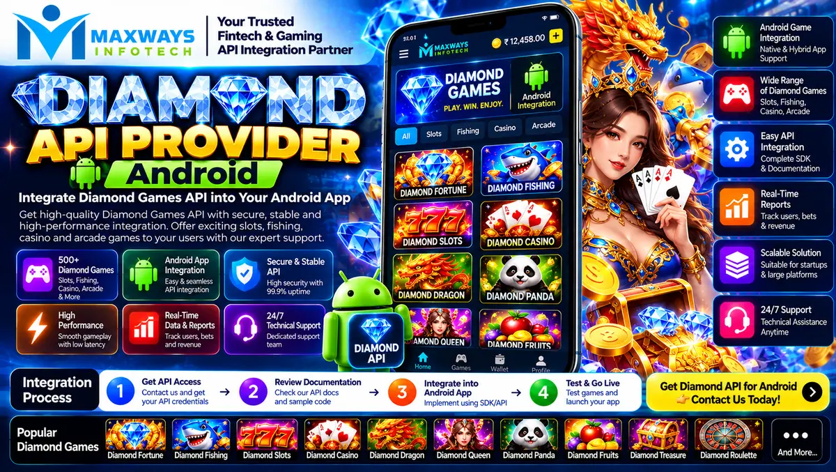 Diamond API provider for Android showing a mobile