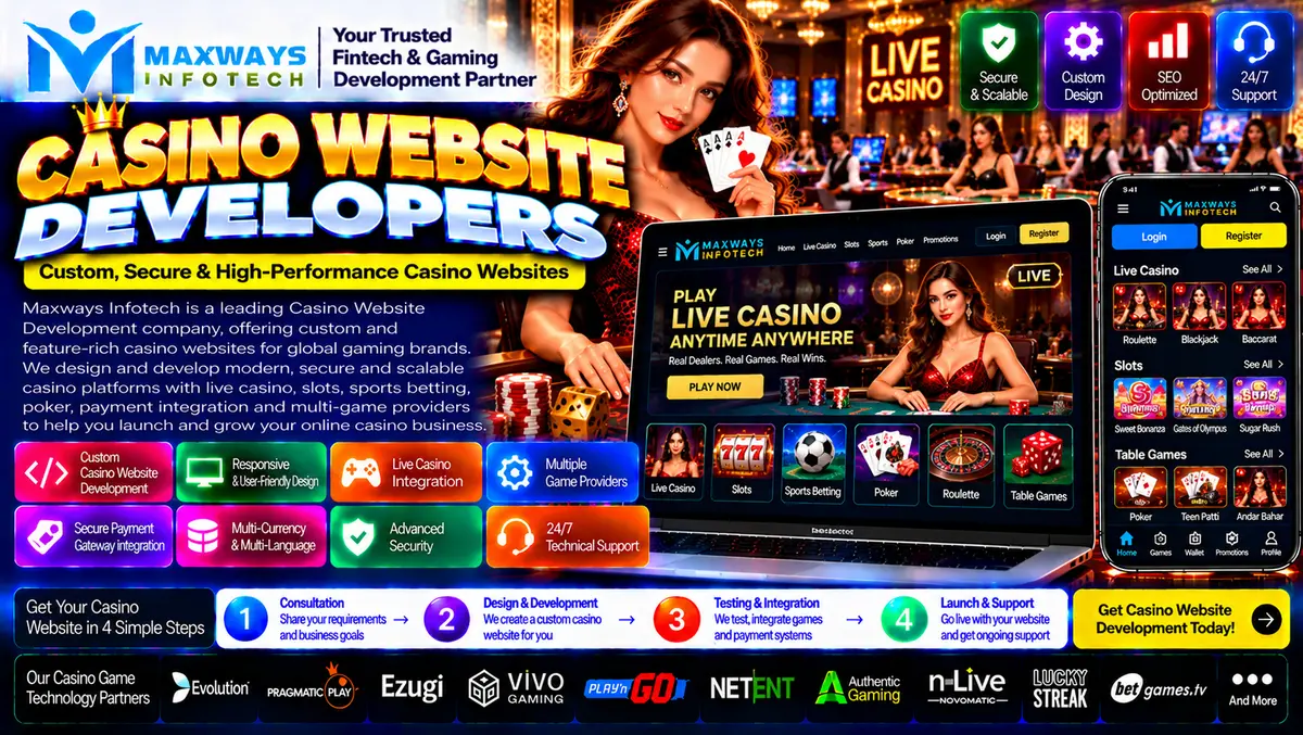 Casino website developers planning responsive webs