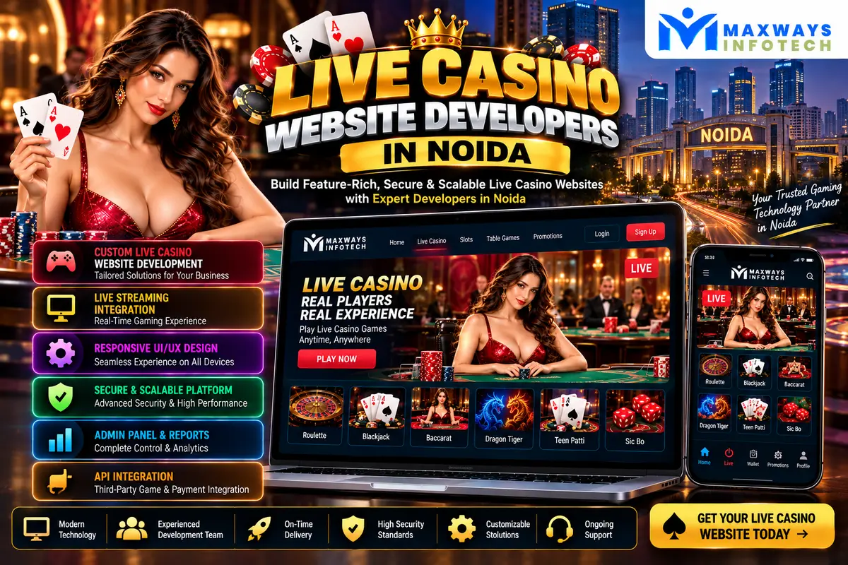 live casino website developers in Noida