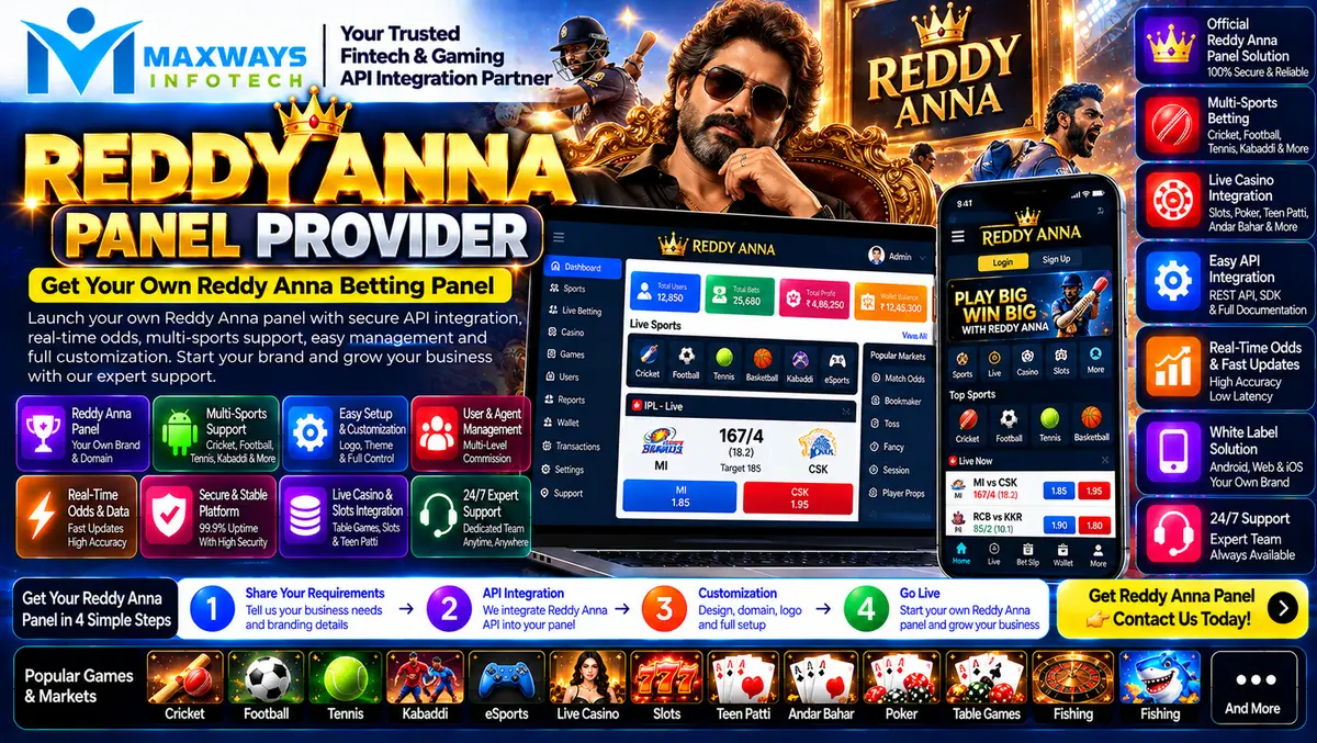 Reddy Anna Panel Provider software dashboard and a