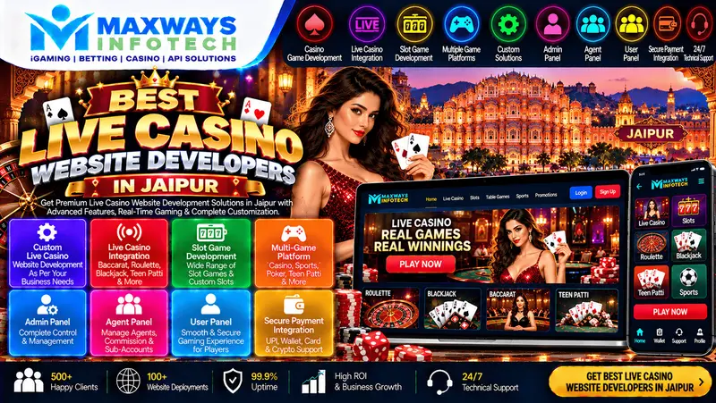 best live casino website developers in jaipur