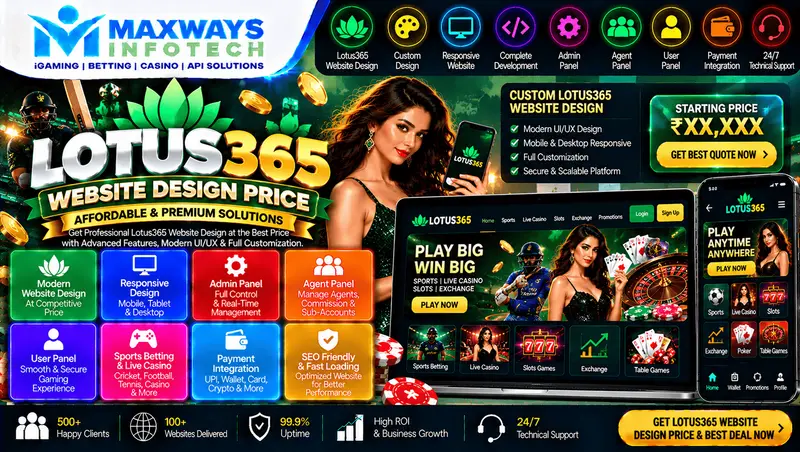lotus365 website design price